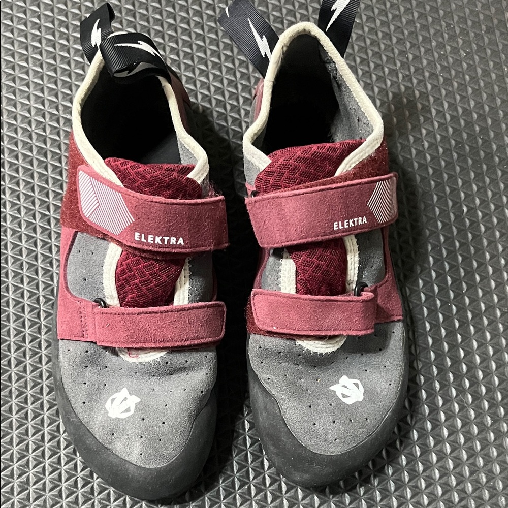 Evolv Climbing Shoes - Red and Gray